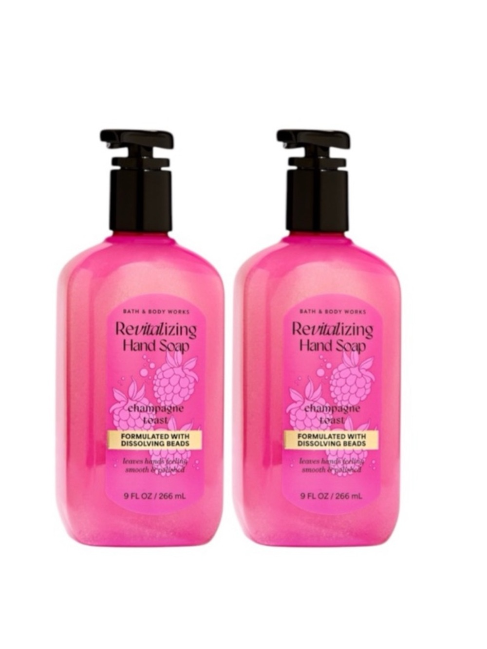 NEW 2X Bath & Body Works CHAMPAGNE TOAST Revitalizing Gel Hand Soap Bundle